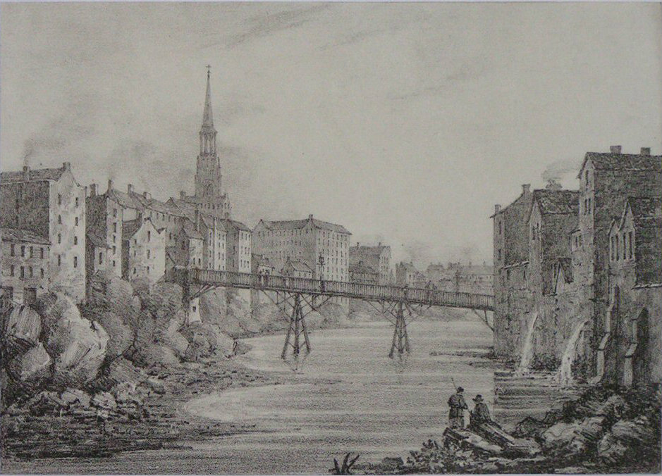 Lithograph - Old Blackfriars Bridge